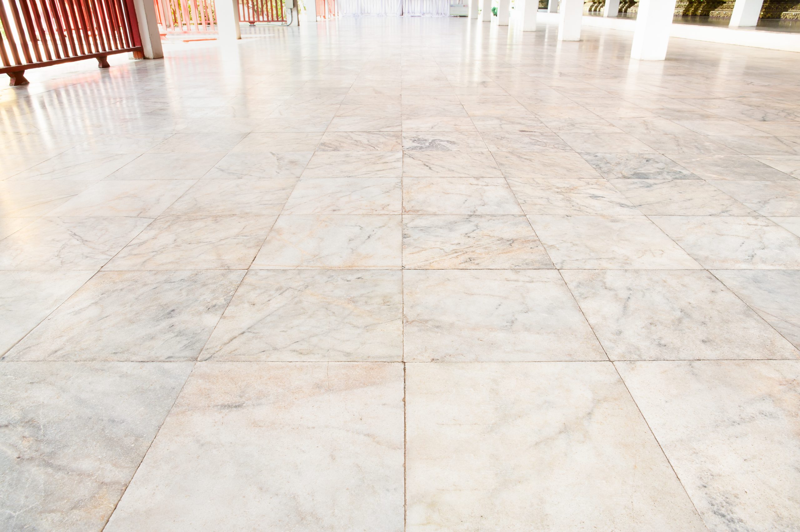 Natural stone floor tile professionally clean